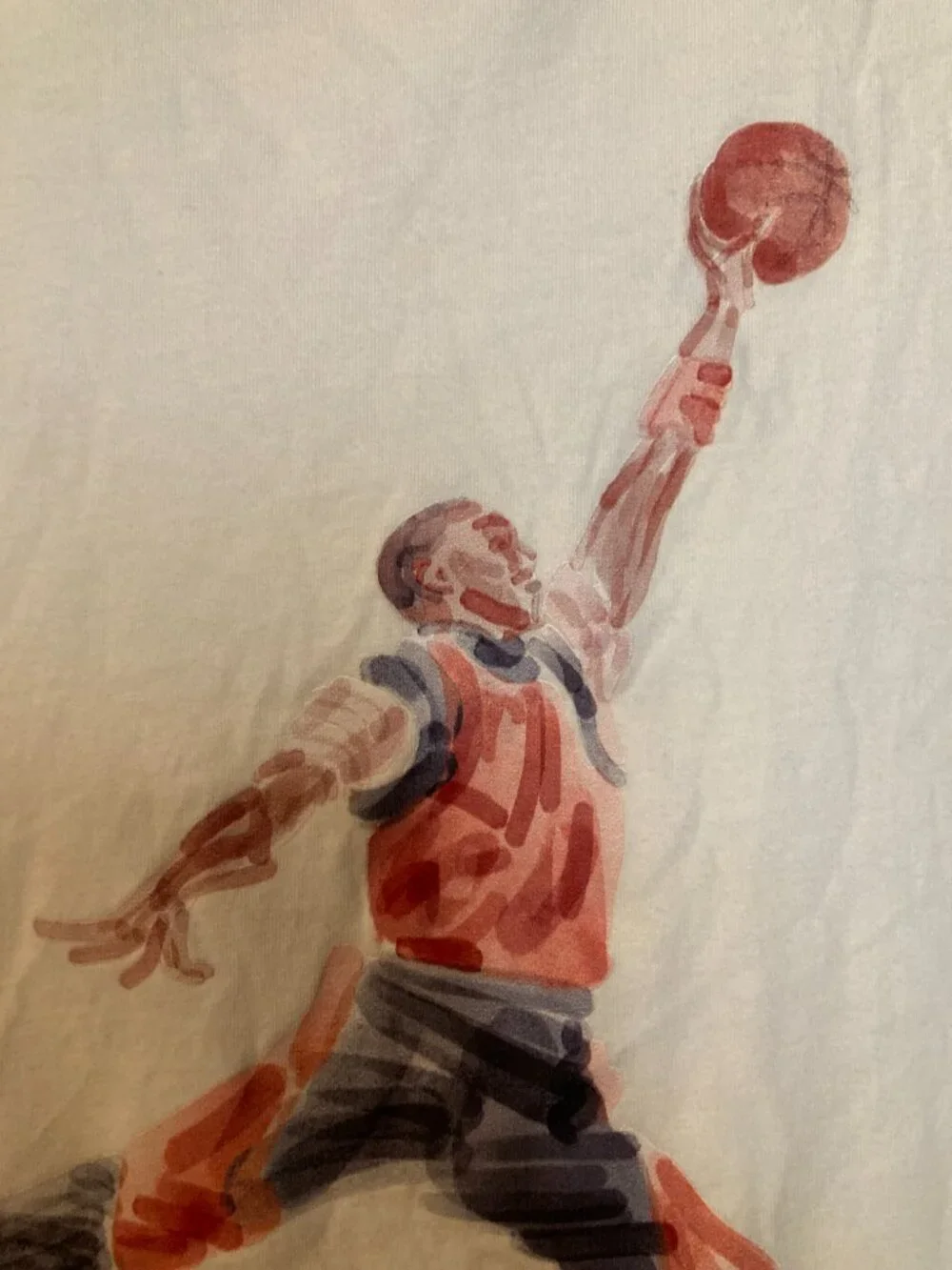 Nike Air Jordan Men's White Jumpman Watercolor Graphic Tank Top - Size M